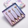 Набор из 2 кофейных и свадебных ложек Ru Han Rose Gold Wing