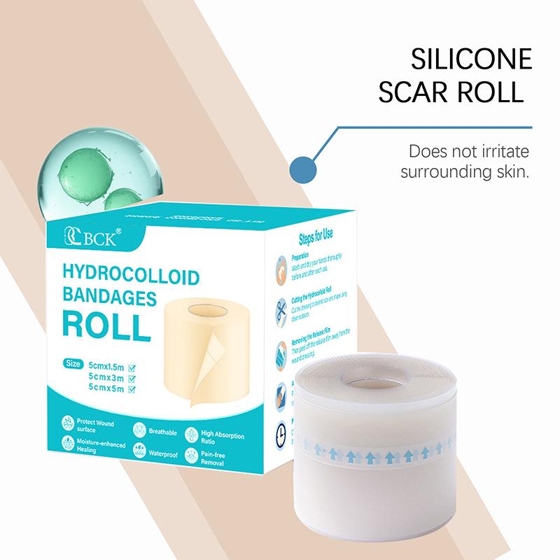 1 рулон гидроколлоидных пластырей для эффективного ухода за ранами, экстратонкая, мягкая, водонепроницаемая самоклеящаяся лента для покрытия шрамов
