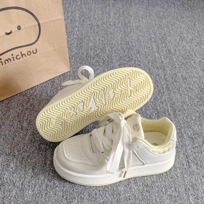 Thick Baseplate Shoes Women's Tide Spring New Student Niche White Shoes Bread Shoes Women