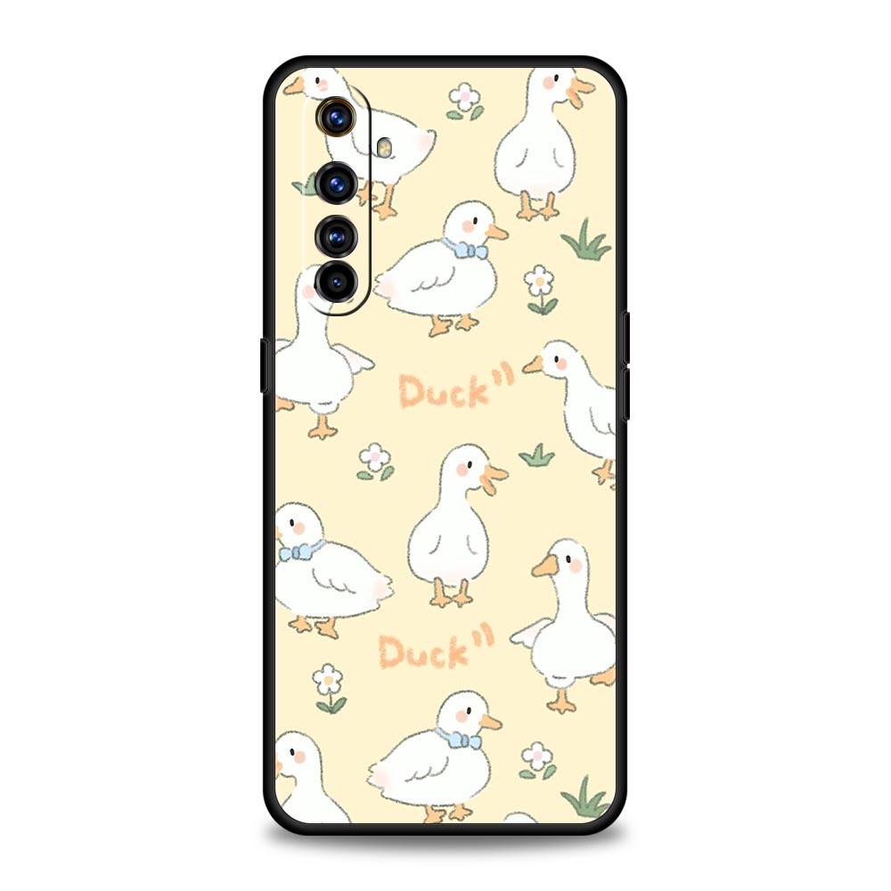 Для Realme GT Neo 2 3 3T 5 Чехол Для Realme 12 11 5G 10 9 8 5G 7 6 GT5 GT3 GT2 Pro Plus C21 C11 C25 Обложка Мультяшная Утка Гусь Игра