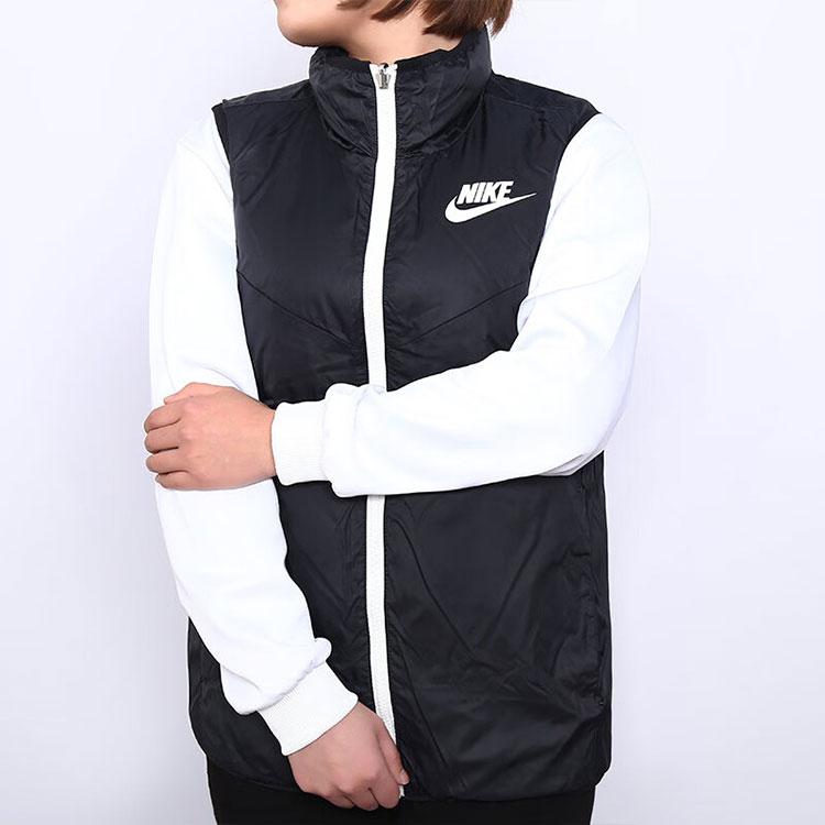 Nike Спортивная одежда пуховый наполнитель цветной блок дизайн двусторонний пуховик жилеты женские жилеты черный 939443-010