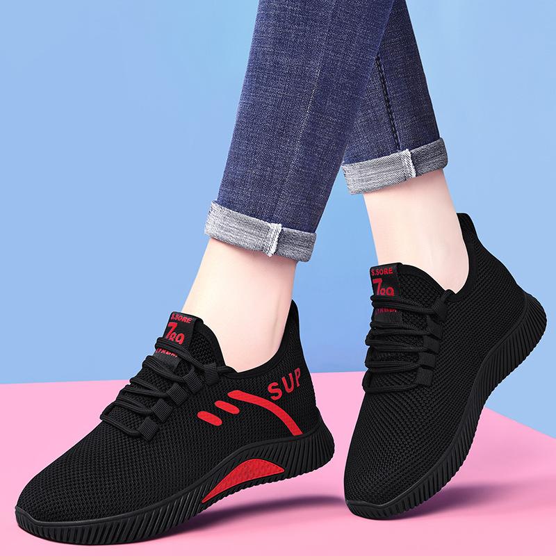 Spring Casual Women's Shoes Running Dance Shoes Soft Sole Breathable Versatile Travel Shoes Work Shoes