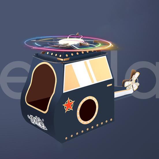 Cardboard Cosplay Toy Hands-on Skill Lovely Wearable Airplane Carton Cartoon Performance Costume Toy for Child