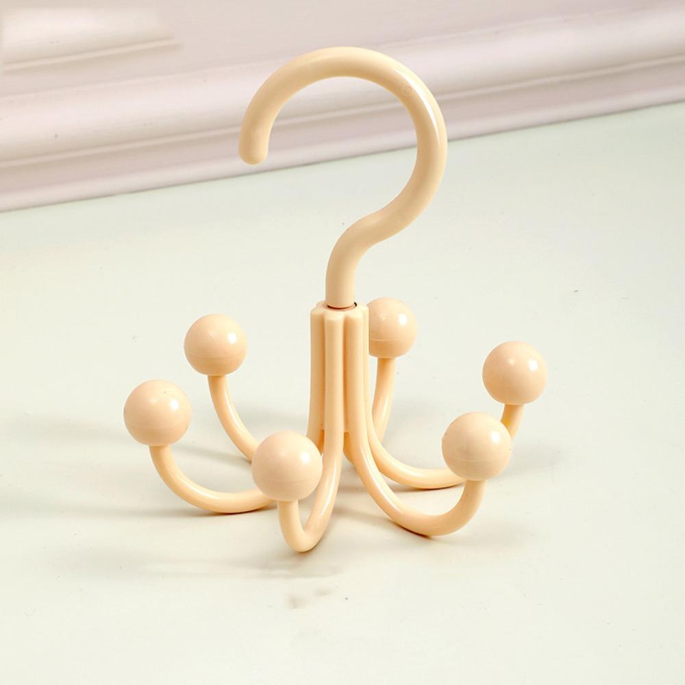6pcs Space-Saving Dopamine Hook Hanger Six Claws Scarf Hat Bag Organizer  Laundry