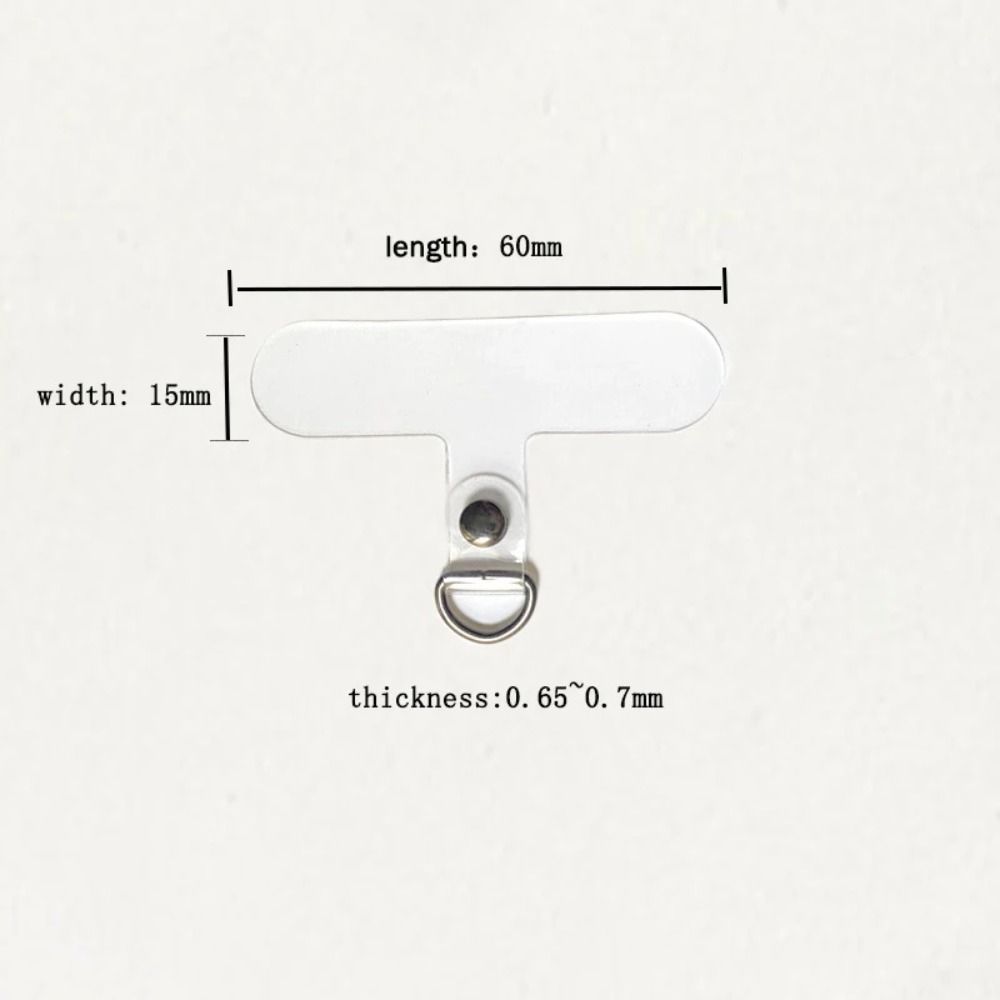 10Pcs Nylon Lanyard Card Gasket Transparent Clear Hanging Strap Universal Phone Lanyard Clip