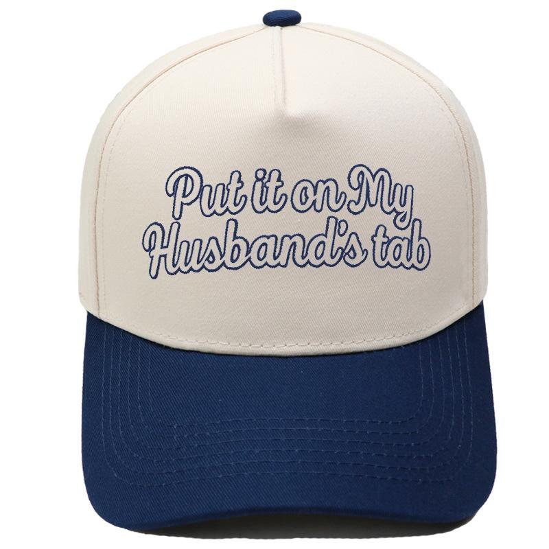 Put it on my Husband's tab Truck driver hat Embroidery color matching baseball cap Casual woman