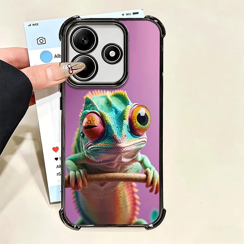 Мягкий чехол для телефона с рисунком хамелеона для Xiaomi Poco X7 X8 Pro Max X6 X5 X3 F8 Ultra F7 M8 M7 M5S Redmi 15C 15A 15 14C 13C 12C 13 12