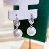 S925 Sterling Silver Stud Earring Mounts for DIY Fashion Pearl Accessories, Ear Cuffs Fit 9-15mm Round Pearls
