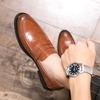 New Shoes for Men Leather Casual Shoes Retro Designer Leisure Dress Shoes Youth Slip-on Loafers Big Size