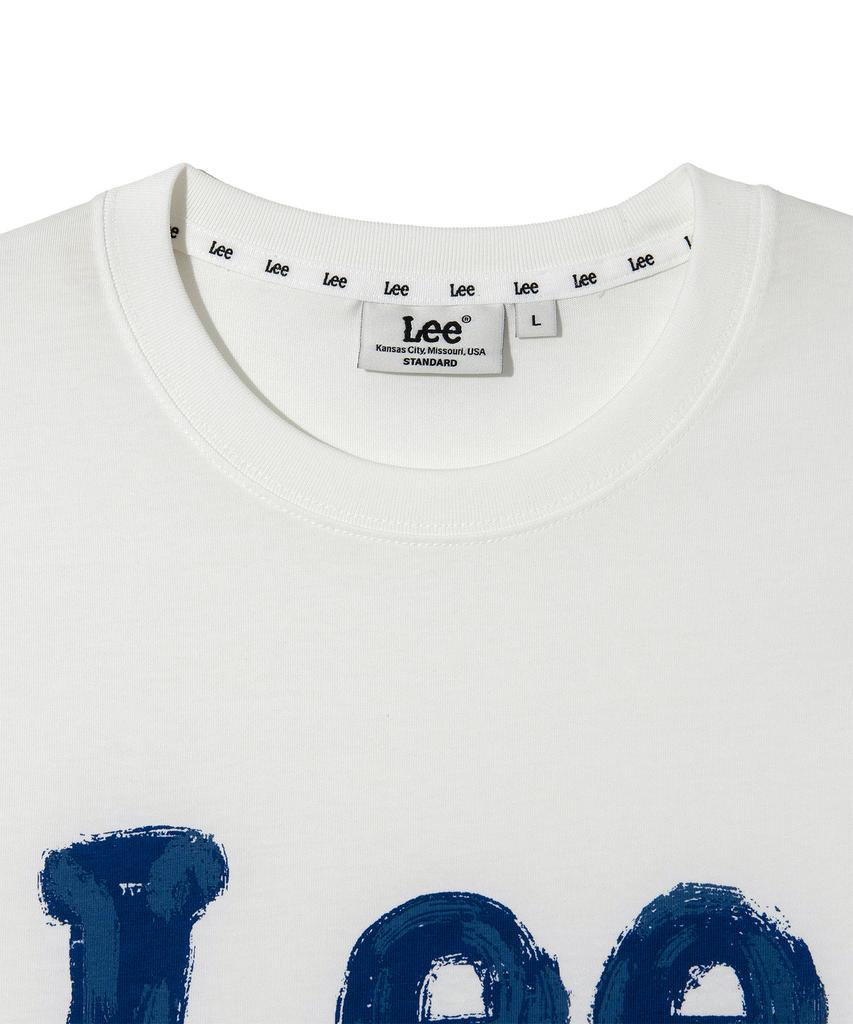 LEE Brush Painting Logo Short Sleeve T-Shirt White