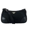 PRADA Hobo Triangle Logo Shoulder Bag black Women One Belt Pack used