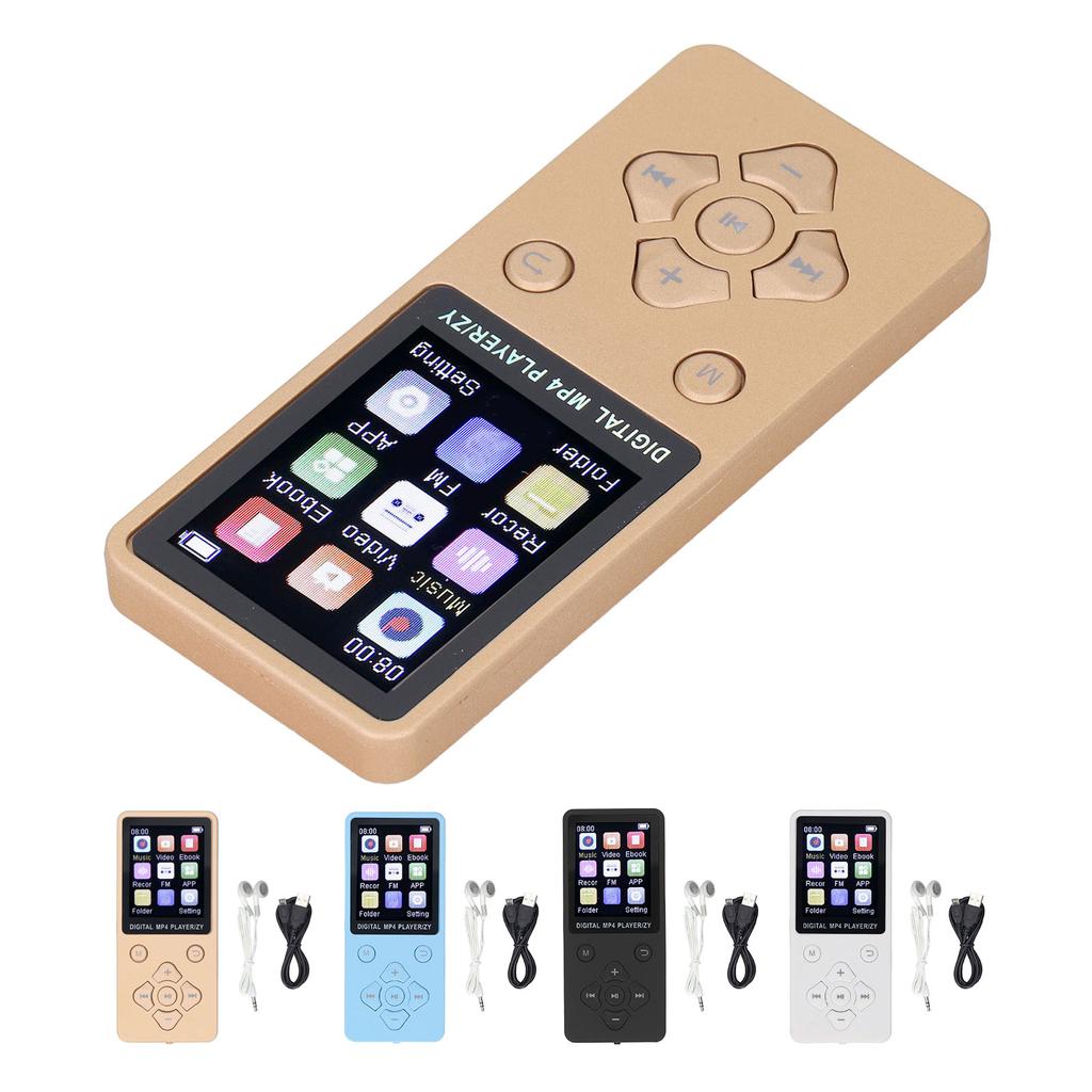 Mp3 Mp4 Player Super Slim 1.8 Inch Color Screen Bluetooth 5.0 Built In 64GB HiFi Portable Digital Mu