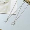Sun And Moon Necklace for Couples Valentine's Day Moon Crescent Sun Necklace Romantic Couple Matching Jewelry