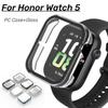 Жесткий ПК Чехол Стекло для Honor Watch 5 watch4 Смарт-часы Чехол Защитная пленка для экрана для Huawei honor watch5 Бампер Накладка Capa
