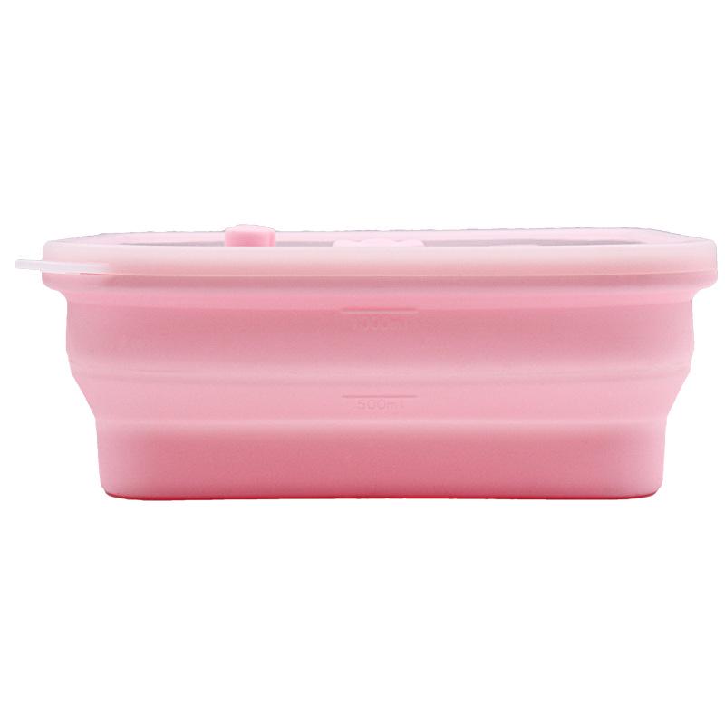 Silicone Sealed Rectangular Lunch Box - Microwaveable & Fresh-Keeping with Lid for Refrigerator and Kitchen Storage
