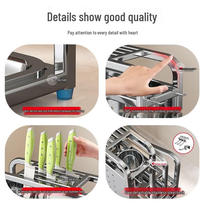ASD 304 Stainless Steel Kitchen Organizer Rack