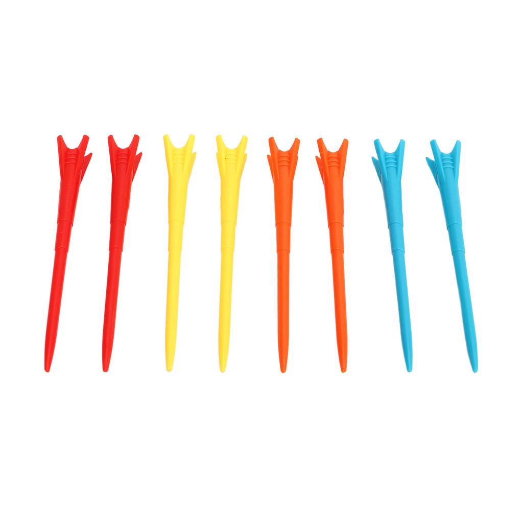 8 шт. Тройники для гольфа, разноцветные, 4 зубца, пластиковые тройники, уменьшают трение, боковое вращение, аксессуары для гольфа