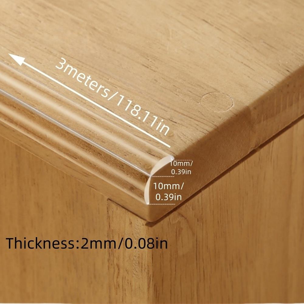 1pc 3metersX2cm/3cm Table Edge Guard Furniture Corner Protector Strip Self Adhesive Transparent Collision Proof Soft Bumper