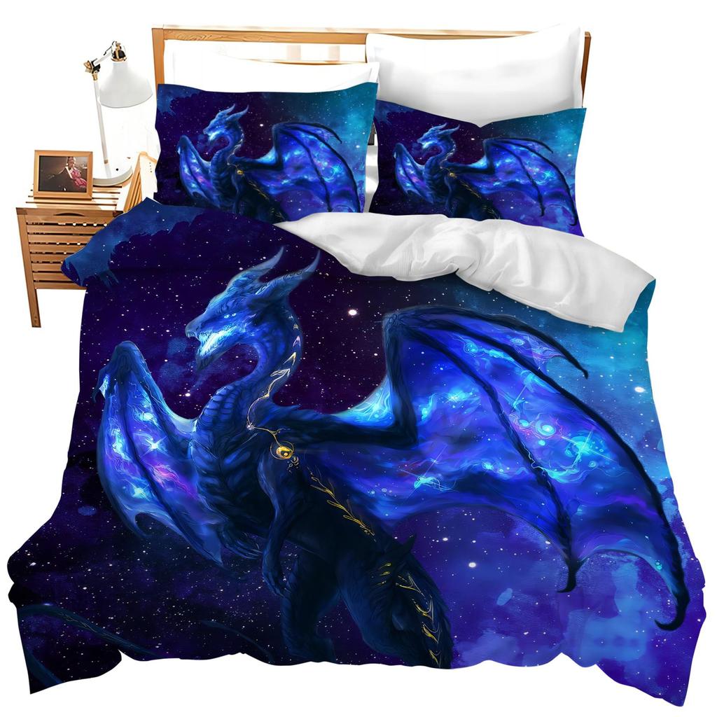Dream Feilong Digital Printing Three-Piece 3D Duvet Set Kit Direct Sales