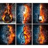 5D DIY полная круглая алмазная живопись музыкальное оборудование гитара Алмазная вышивка горный хрусталь картина мозаика украшение дома