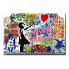 Banksy Balloon Girl Canvas Paintings Graffiti Street Pop Artwork Never Give Up Wall Art Posters Pictures for Modern Home Decor