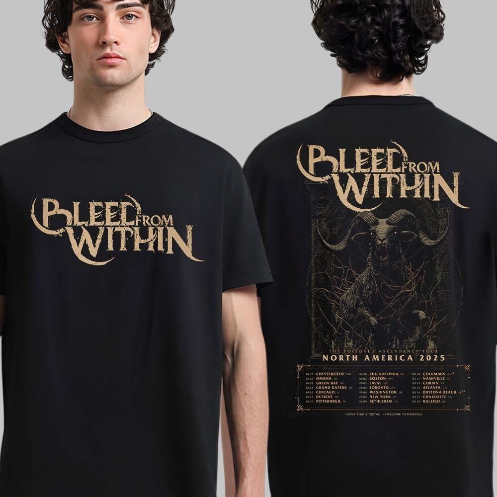 Bleed From Within The Poisoned Ascendancy Tour Северная Америка 2025 Футболка Унисекс Футболка