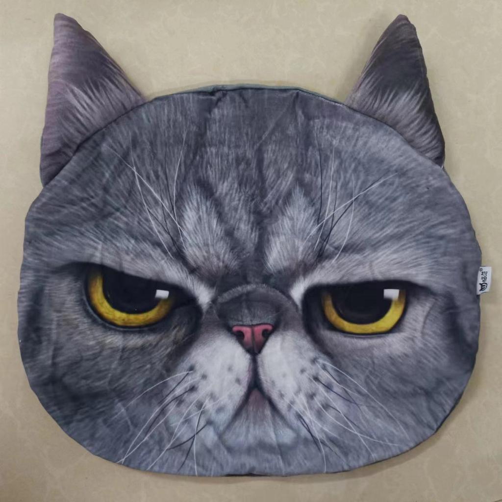 35x36 см 3D Милая подушка для сна в виде кошки, собаки, офиса, чехол для подушки, мультяшная плюшевая мягкая игрушка, детская кукла, моющаяся, для дома, дивана, автомобиля, чехол для подушки