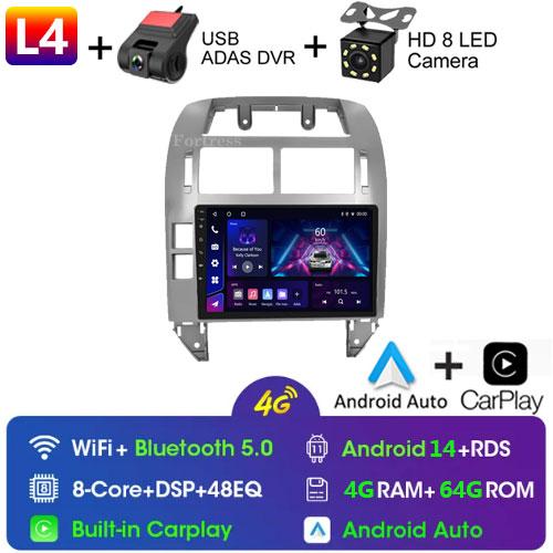 Fortress для Volkswagen Polo Mk4 2001 - 2011 Android автомобильный радиоприемник мультимедийный плеер Carplay Auto Stereo GPS Navi 2din DSP головное устройство