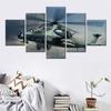 Modular 5 Pieces Plane Airplane Aircraft Helicopter War Fighting Poster Canvas Art Prints Wall Picture Painting Home Decor