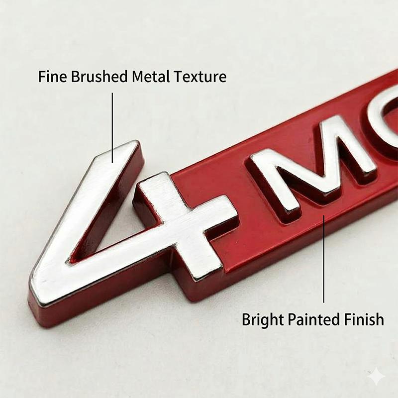 HLSRM1 3D Metal 4MOTION Car Rear Trunk Emblem Badge Sticker For VW Volkswagen Golf Passat Tiguan Touareg Auto Styling Accessories