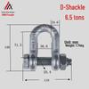 American Bow, D, U, Horseshoe Shackles with Lifting Sling Nut, Ring, Hook, and Snap Hook