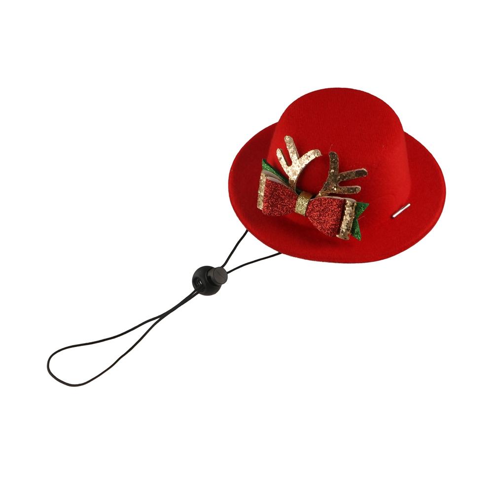 Мягкая Рождественская шляпа с бантом для питомца с колокольчиком Кошачий рождественский ошейник Рождественская шляпа для питомца Шарф Новый год