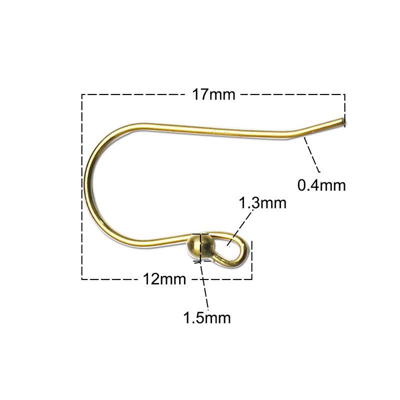 High Quality Fashion Gold Filled Ear Wire Hooks for DIY Handmade Jewelry Making Supplies