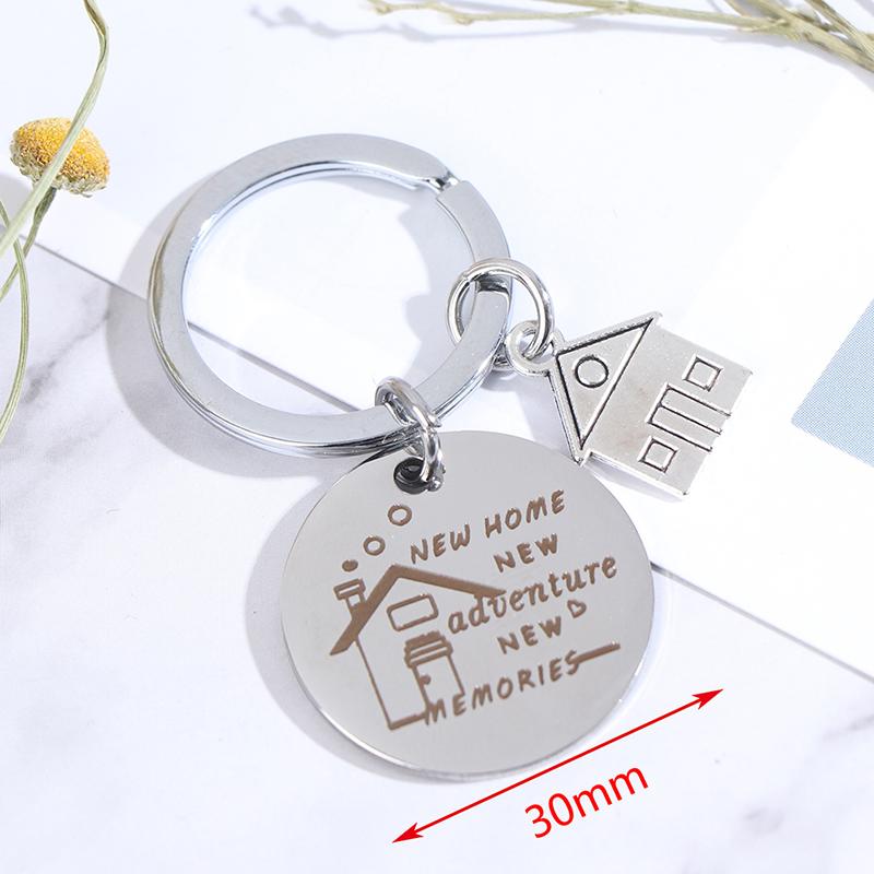 Новый дом, новые приключения, брелок из нержавеющей стали, кулон, брелок, подарки на новоселье