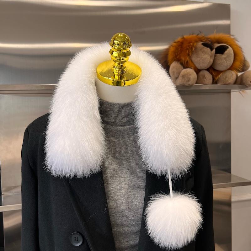 New Winter Women Real Fox Fur Scarves Natural Fluffy Fox Fur Scarf Lady Warm Good Quality 100% Genuine Fox Fur Muffler