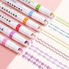 6pcs Highlighter Marker Pens Set with Unique Curve Shapes, Assorted Colors, Ideal for Note-Taking and Creative Drawing