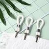 Cloth Hook Clip Hangers for Home Kitchen Bathroom Cupboards 4 Pack Hanging Tea Towel Clips Braided Cotton Loop Cloth Hanger