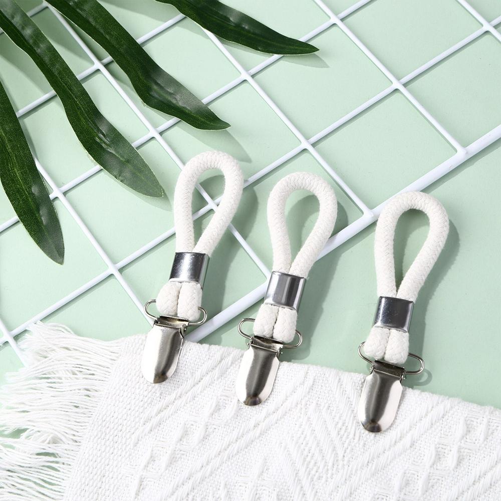 Тканевые вешалки с крючками для дома, кухни, ванной комнаты, шкафы, 4 шт., подвесные зажимы для чайных полотенец, плетеная хлопковая петля, вешалка для ткани