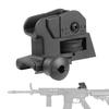Ryohin Buhin 20mm Rail Compatible E&C LMT M4 Tactical Rear Sight Replica, Zinc Alloy, Switchable Zero & Peep, Black