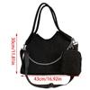 Women Large Capacity Shoulder Bag Fashion Rhinestone Messenger Bag Handbag Shopping Dating Bag Casual Crossbody Bag  Silver