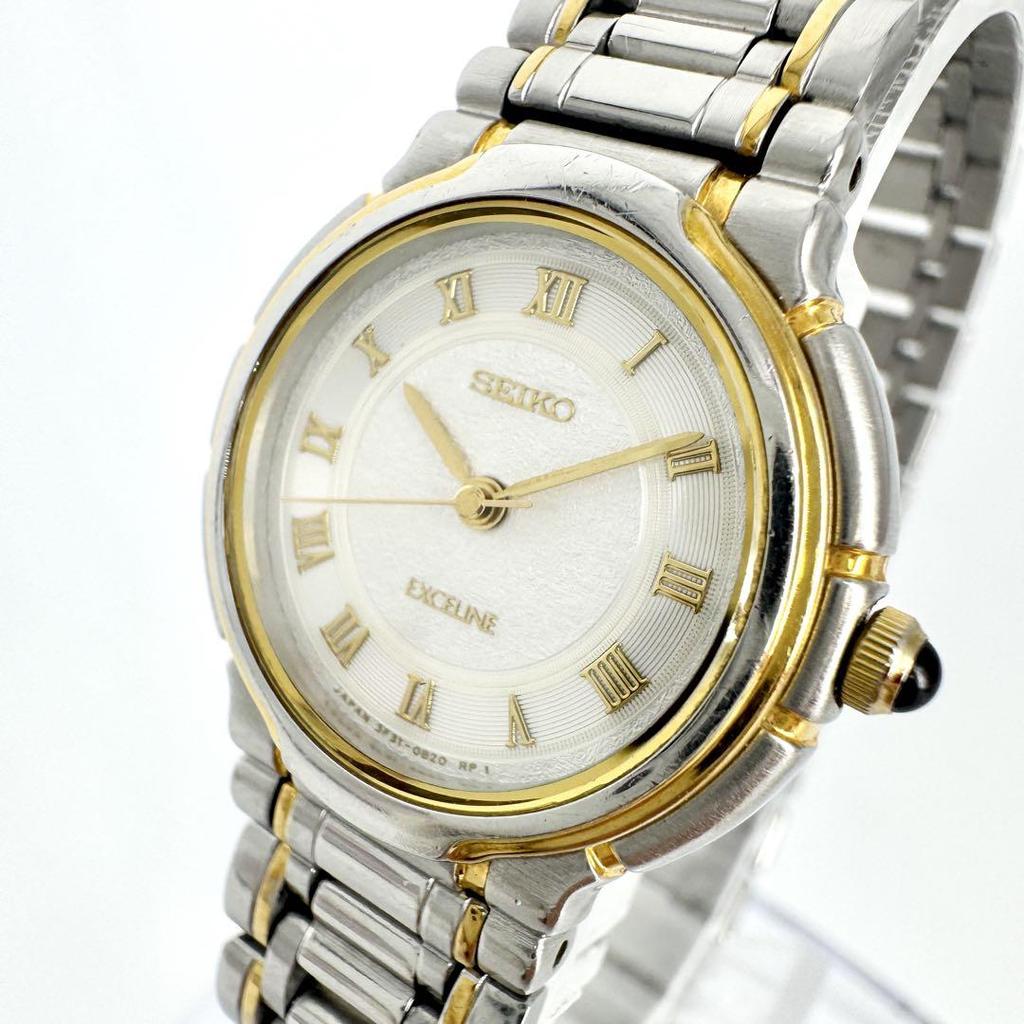 [USED] Battery SEIKO EXCELINE Round Two-tone Watch
