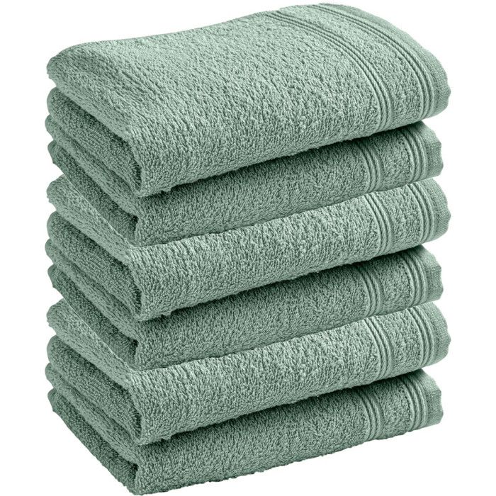Set of 6 "Spa" Terry Guest Towels 30 X 50 Cm / 400 Gr/m² - "Spa" Mint