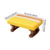 Foot Rest with Wooden Legs Rectangle Step Stool Padded Small Ottoman for Couch
