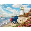 New 5D DIY Diamond Painting Sea View Diamond Embroidery Lighthouse Cross Stitch Full Round Drill Home Decor Manual Gift