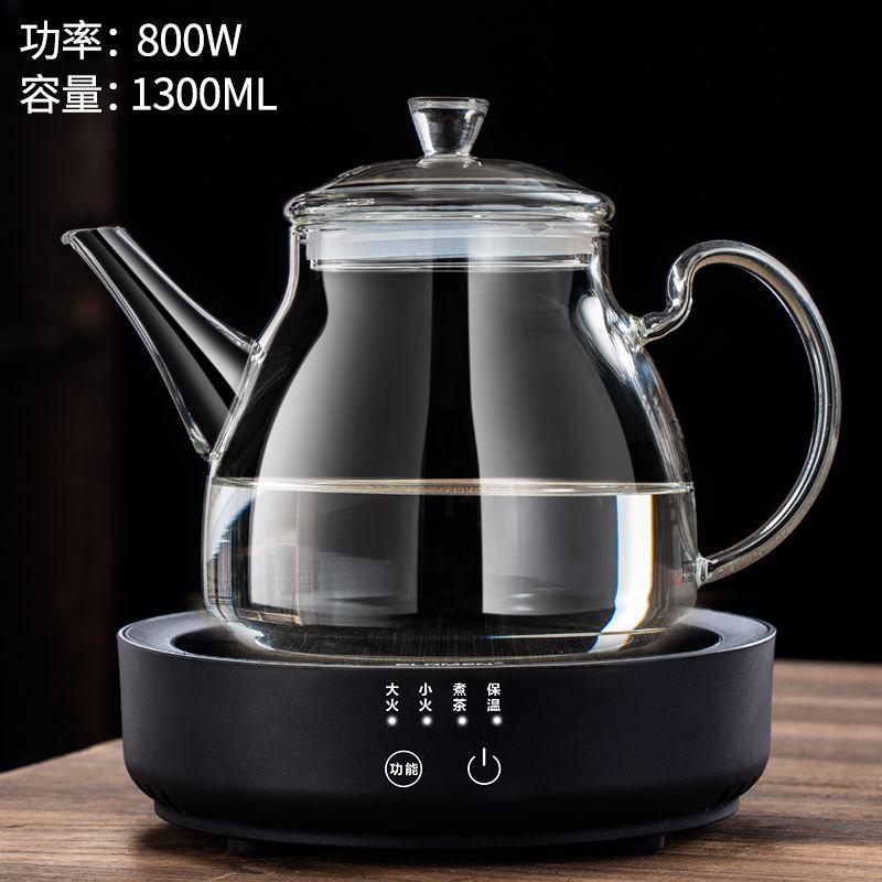 Стеклянный чайник для электрической гончарной печи 220 В, бытовая, высокотемпературная стойкость и взрывозащищенность, прозрачные отдельные кастрюли