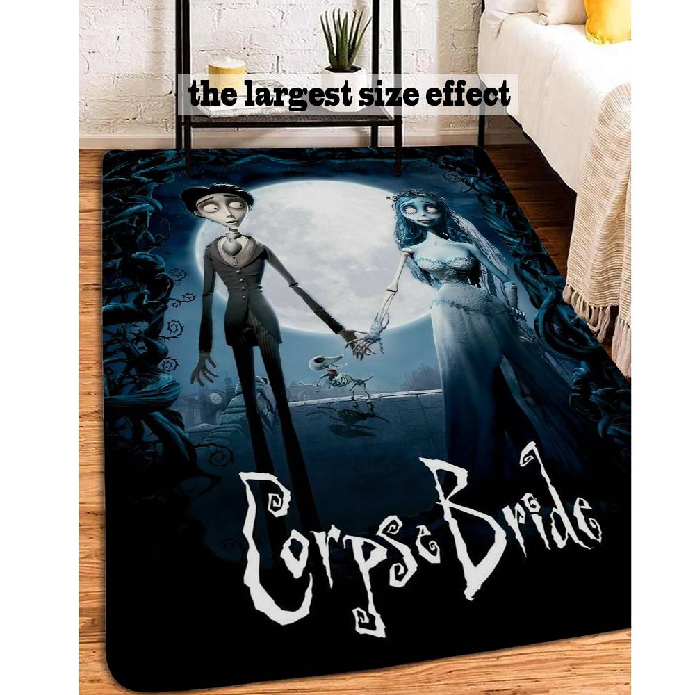 C-Corpse Bride Cartoon Door Mat Washable Non-Slip Living Room Sofa Chairs Area Mat Kitchen Doormat Area Rug