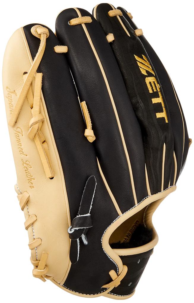 ZETT Pro Status Sosuke Genda Baseball for Second and Night Brown Size 4 Glove, Right-Handed Throw, Shortstop, Black/Pastel (1932N), (BRGB32450)