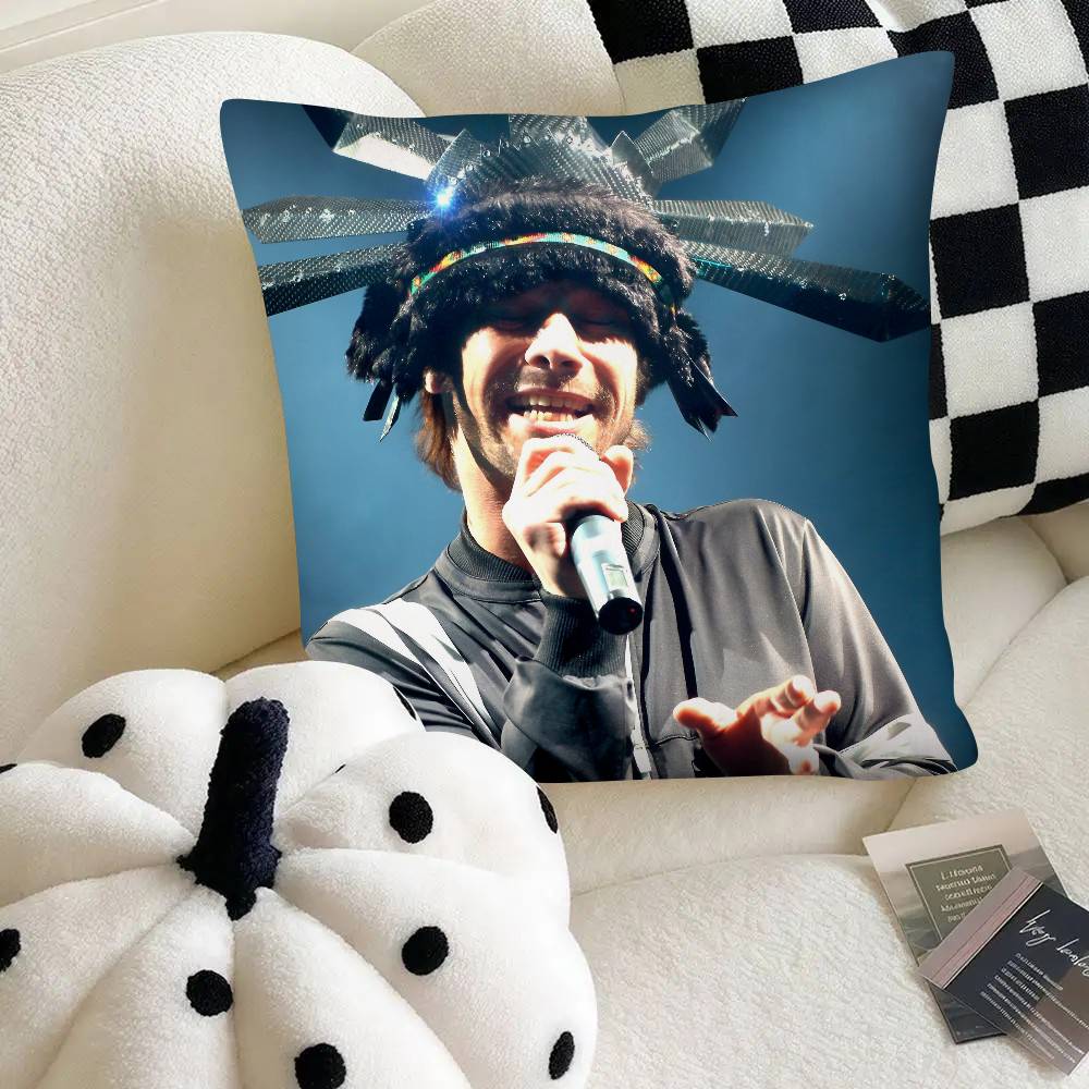 Band Jamiroquai Jay Kay Pillow Case Fashion Square Pillowcase Bedroom Sofa Room Ins Decoration Leisure