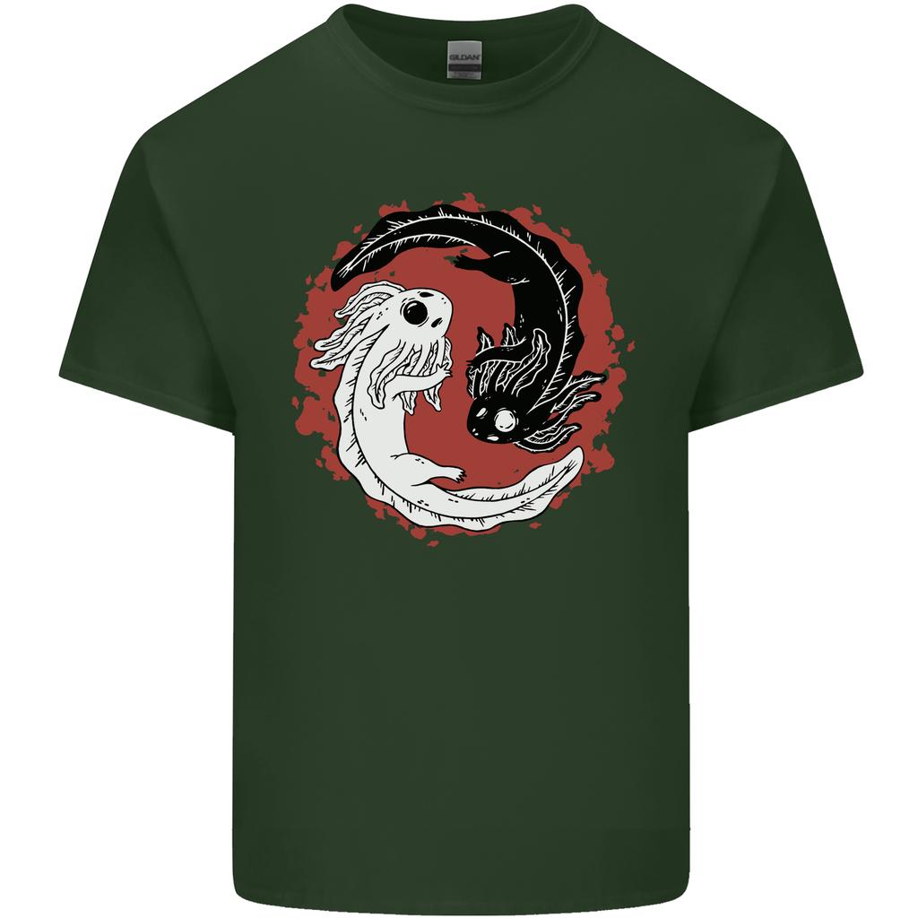 Yin Yang Axolotl Unisexs Light Cotton TShirt