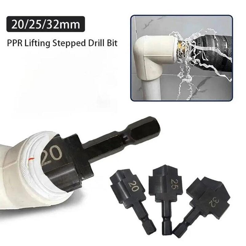 Water Pipe Expansion PPR Lifting Stepped Drill Bit Hexagon Shank Power Tools Parts Step Drill For Plumber Repairing